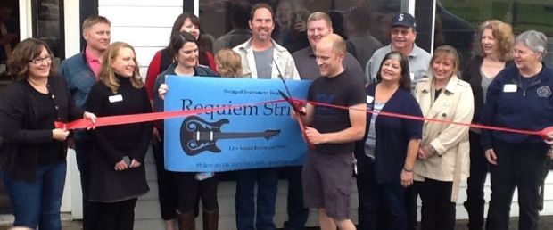 Requiem Strings ribbon-cutting